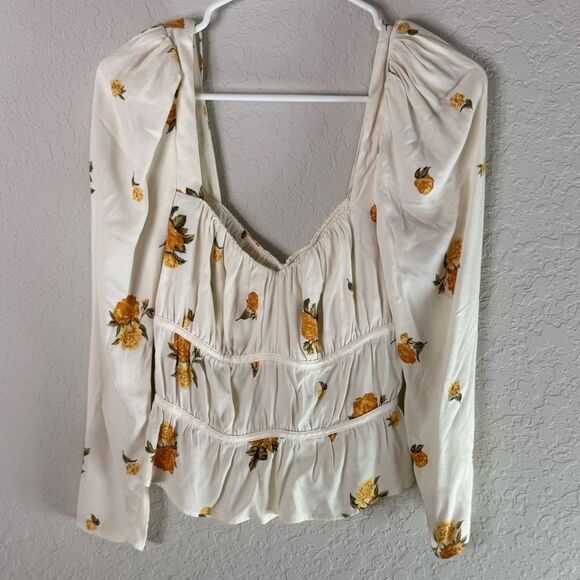 Reformation Plath in Constance Cream Floral Blouse Size S - Picture 6 of 14